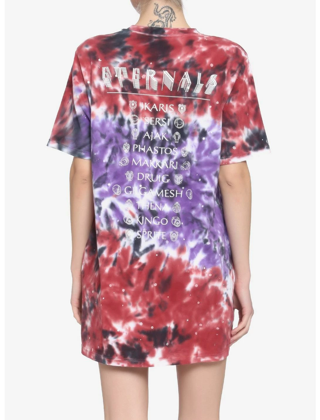 HUNIVERS Her Universe Marvel Eternals Cosmic Tie-Dye T-Shirt Dress 2 HUNIVERS Her Universe Marvel Eternals Cosmic Tie-Dye T-Shirt Dress - Image 2