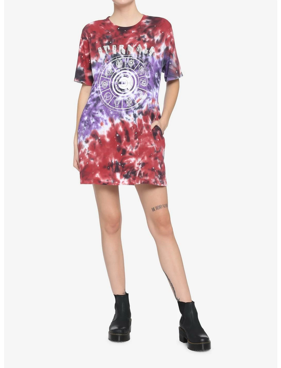 HUNIVERS Her Universe Marvel Eternals Cosmic Tie-Dye T-Shirt Dress 3 HUNIVERS Her Universe Marvel Eternals Cosmic Tie-Dye T-Shirt Dress - Image 3
