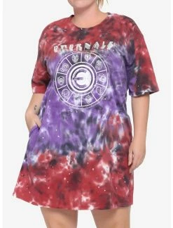 HUNIVERS Her Universe Marvel Eternals Cosmic Tie-Dye T-Shirt Dress Plus Size