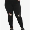 HUNIVERS Disney Valentine's Mickey Mouse & Minnie Mouse Kiss High-Waisted Jeggings Plus Size
