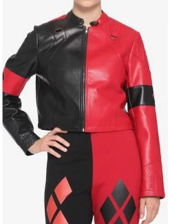 HUNIVERS DC Comics The Suicide Squad Harley Quinn Live Fast Die Clown Jacket