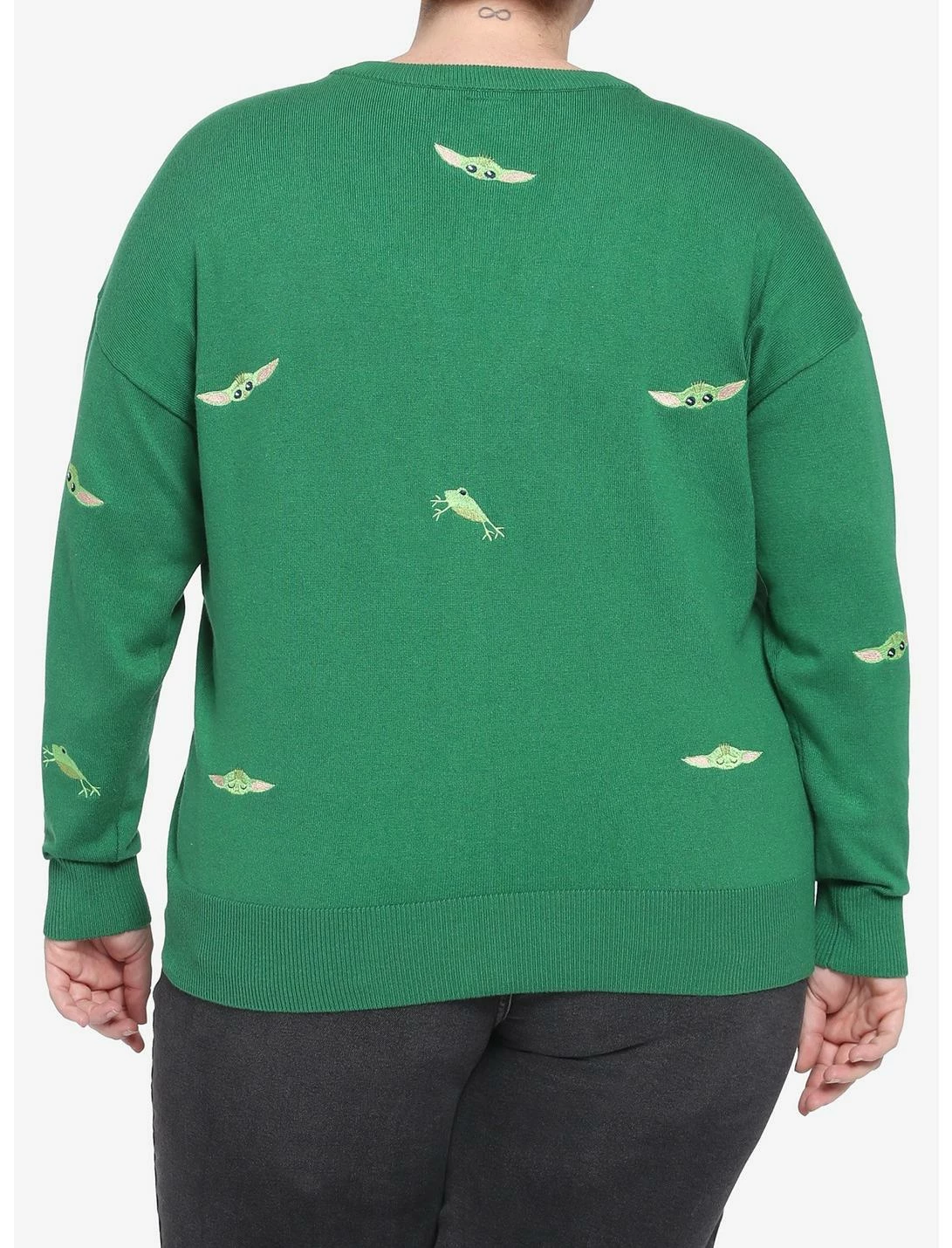 HUNIVERS Her Universe Star Wars The Mandalorian The Child Oversized Crop Cardigan Plus Size Her Universe Exclusive 3 HUNIVERS Her Universe Star Wars The Mandalorian The Child Oversized Crop Cardigan Plus Size Her Universe Exclusive - Image 3