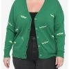 HUNIVERS Her Universe Star Wars The Mandalorian The Child Oversized Crop Cardigan Plus Size Her Universe Exclusive