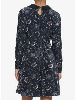 HUNIVERS Disney Hocus Pocus Symbols Collar Dress 5 HUNIVERS Disney Hocus Pocus Symbols Collar Dress -Dresses Online Store 15436004 av2