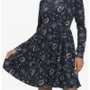 HUNIVERS Disney Hocus Pocus Symbols Collar Dress