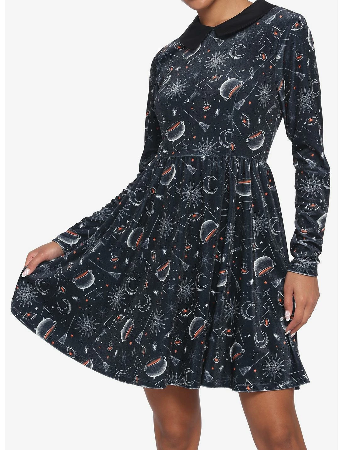HUNIVERS Disney Hocus Pocus Symbols Collar Dress 1 HUNIVERS Disney Hocus Pocus Symbols Collar Dress
