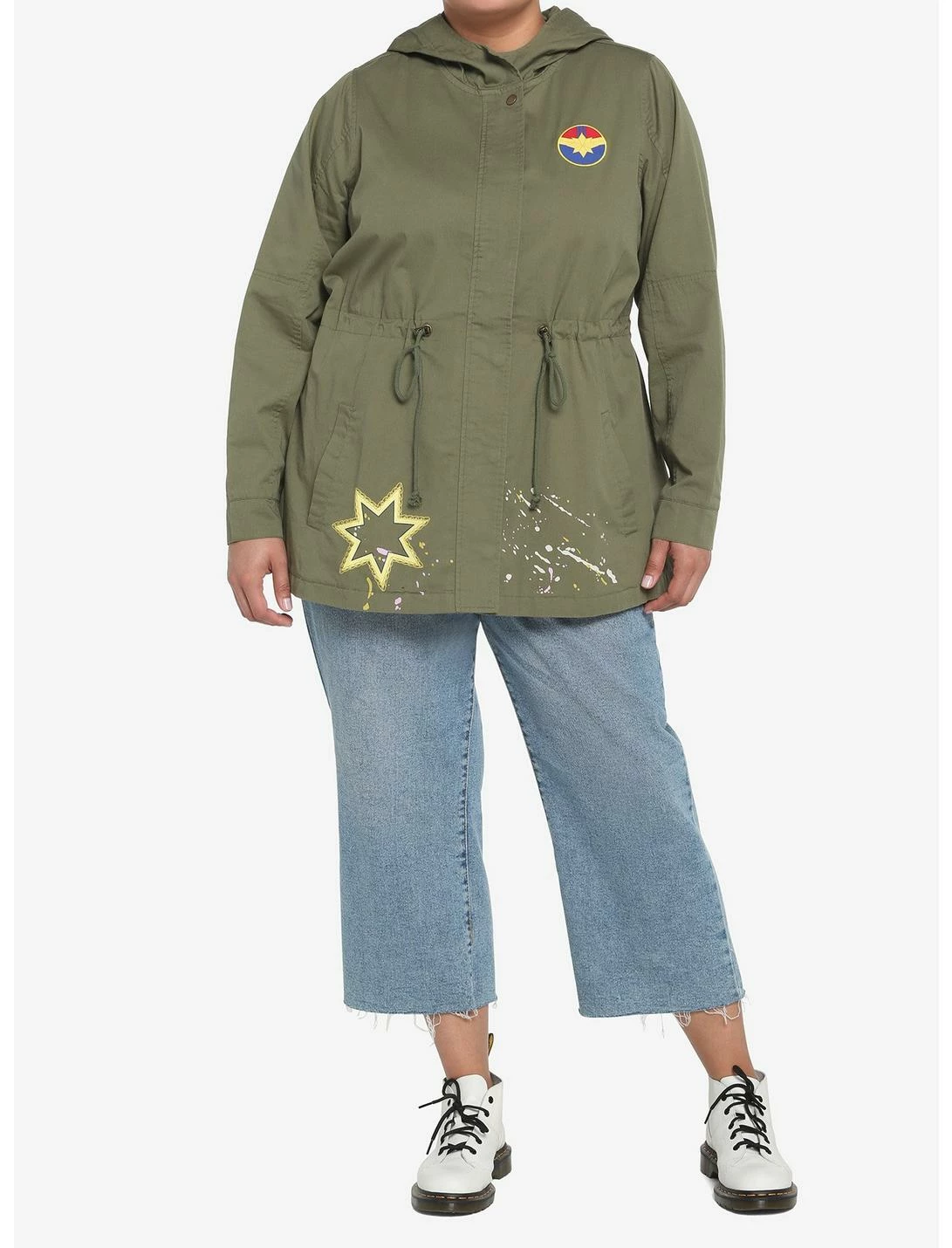 HUNIVERS Her Universe Marvel Ms. Marvel Patch Anorak Jacket Plus Size 2 HUNIVERS Her Universe Marvel Ms. Marvel Patch Anorak Jacket Plus Size - Image 2