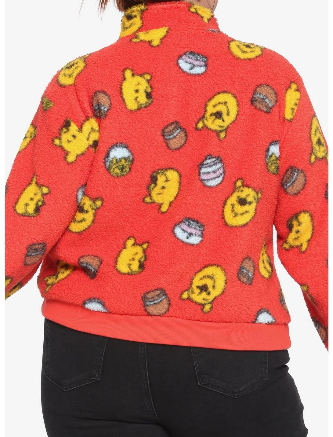 HUNIVERS Disney Winnie The Pooh Fuzzy Half-Zipper Girls Sweater Plus Size 3 HUNIVERS Disney Winnie The Pooh Fuzzy Half-Zipper Girls Sweater Plus Size - Image 3