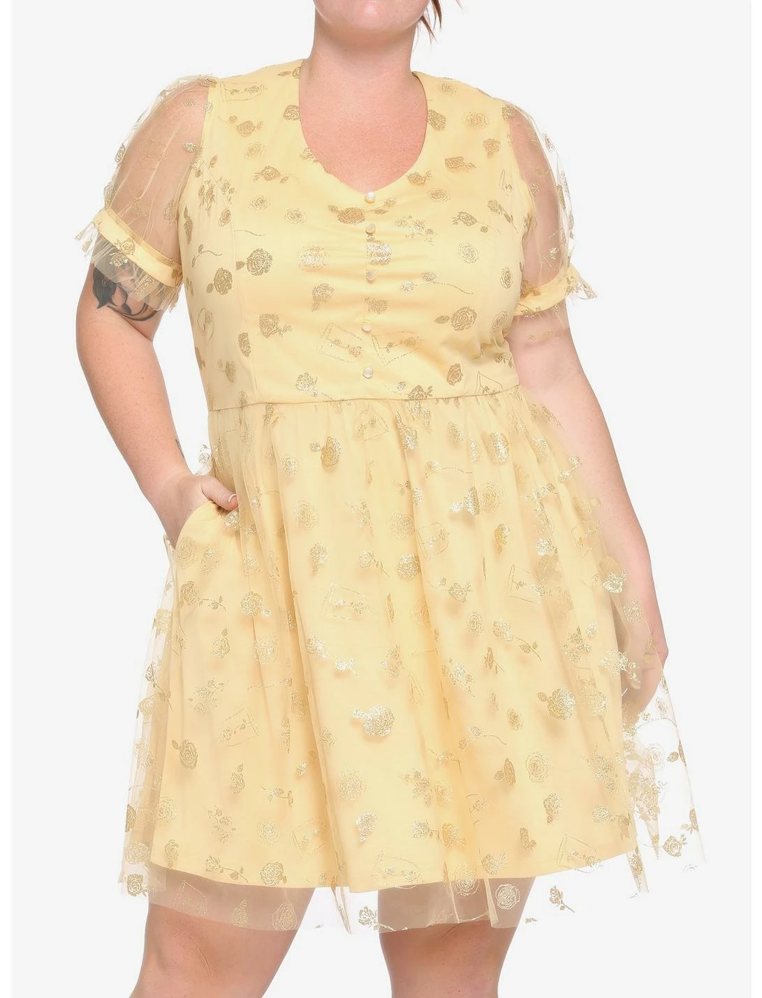 HUNIVERS Disney Beauty & The Beast Belle Dress Plus Size 1 HUNIVERS Disney Beauty & The Beast Belle Dress Plus Size
