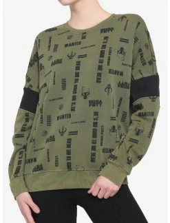 HUNIVERS Her Universe Star Wars Boba Fett Logos Sweatshirt