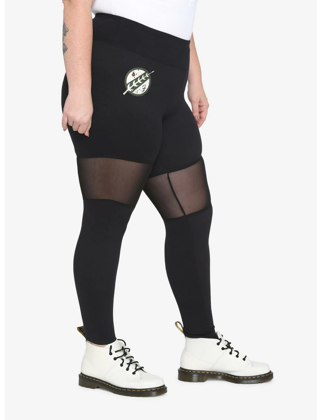 HUNIVERS Her Universe Star Wars Boba Fett Mesh Leggings Plus Size 2 HUNIVERS Her Universe Star Wars Boba Fett Mesh Leggings Plus Size - Image 2