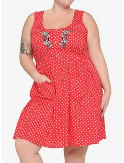 HUNIVERS Her Universe Disney Minnie Mouse Polka Dots Babydoll Dress Plus Size