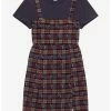 HUNIVERS The Umbrella Academy Plaid Twofer Dress Plus Size