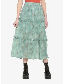 HUNIVERS Outlander Tiered Midi Skirt