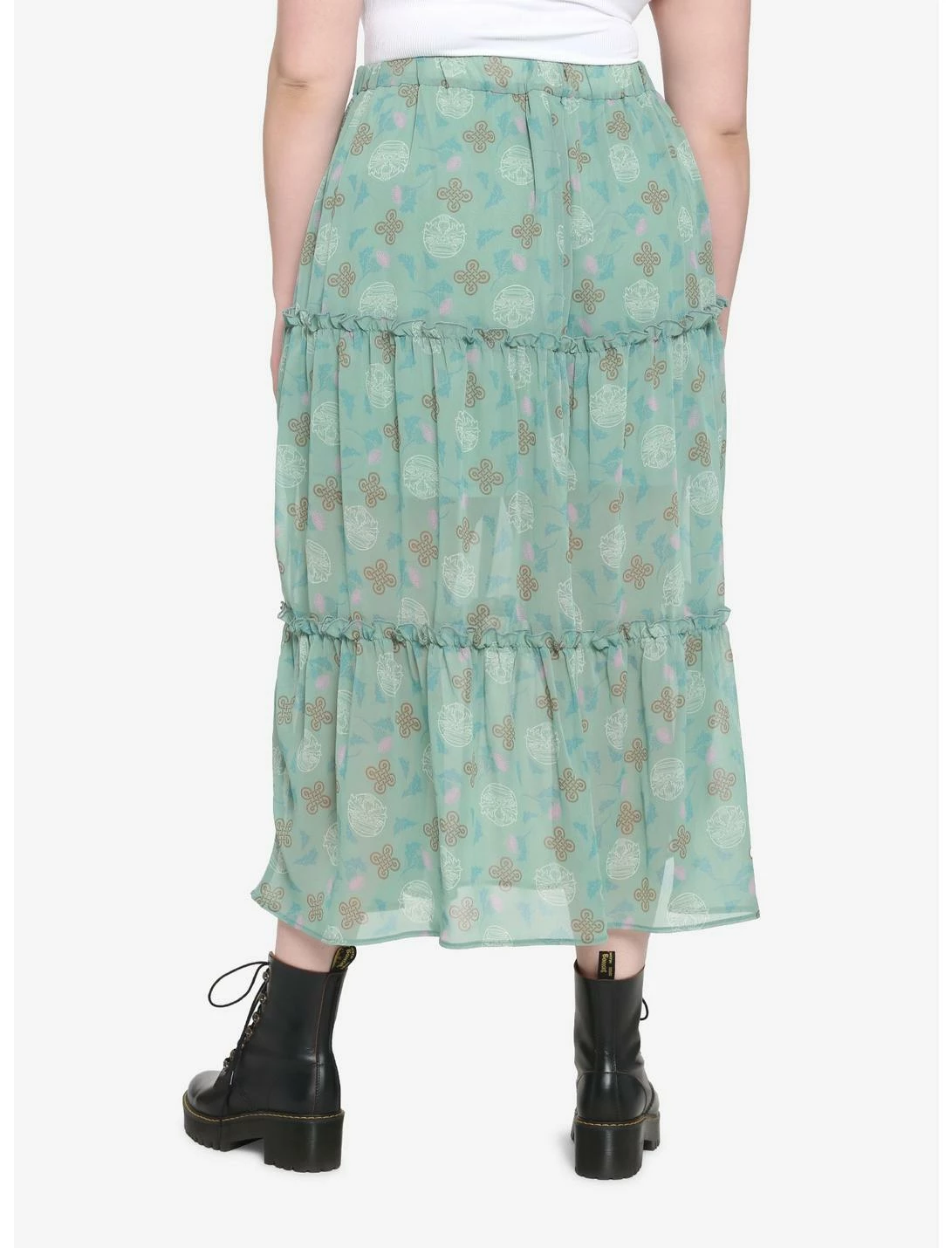 HUNIVERS Outlander Tiered Midi Skirt Plus Size 2 HUNIVERS Outlander Tiered Midi Skirt Plus Size - Image 2