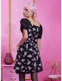 HUNIVERS My Melody & Kuromi Lace-Up Chiffon Dress -Dresses Online Store 16784550 av2