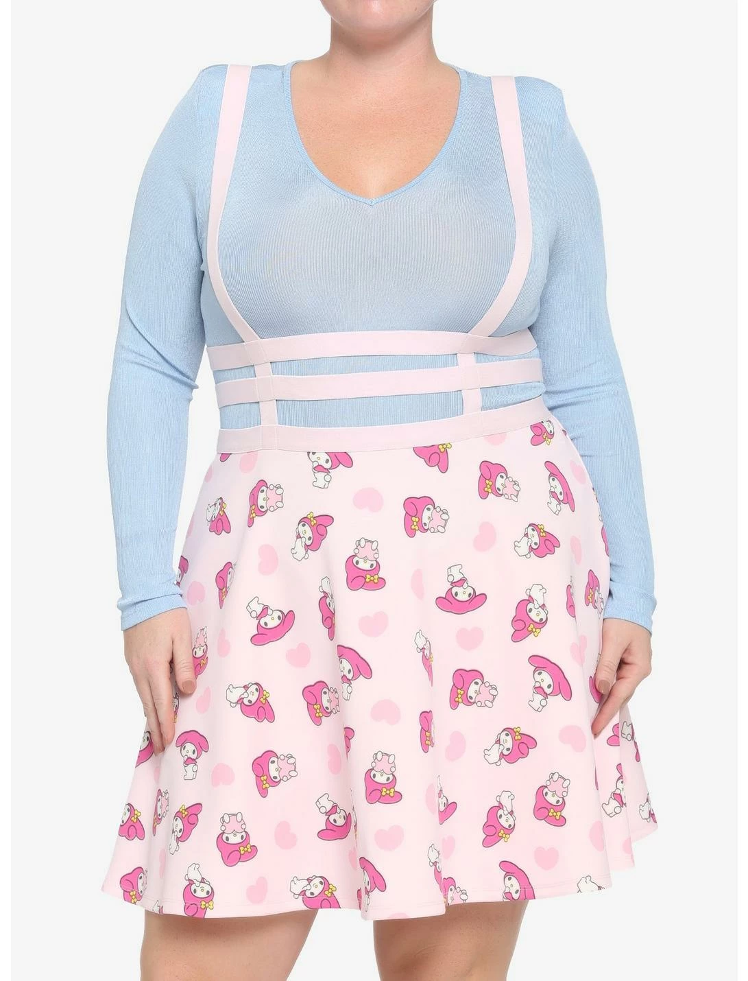 HUNIVERS My Melody Strappy Suspender Skirt Plus Size 1 HUNIVERS My Melody Strappy Suspender Skirt Plus Size
