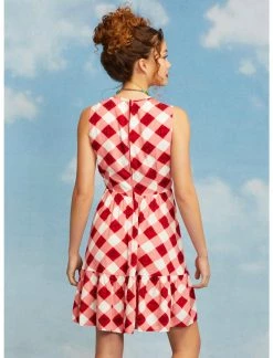HUNIVERS Her Universe Marvel Avengers Icons Gingham Tiered Dress 6 HUNIVERS Her Universe Marvel Avengers Icons Gingham Tiered Dress -Dresses Online Store 16898213 av2