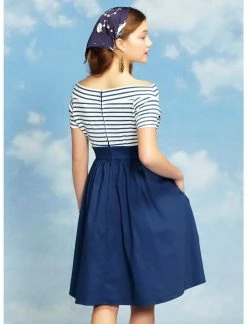 HUNIVERS Her Universe Disney Logo Retro Cap Sleeve Dress -Dresses Online Store 16898221 av2