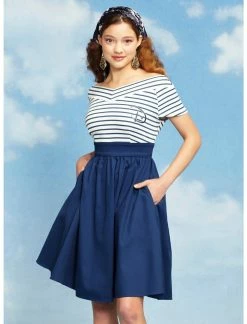 HUNIVERS Her Universe Disney Logo Retro Cap Sleeve Dress