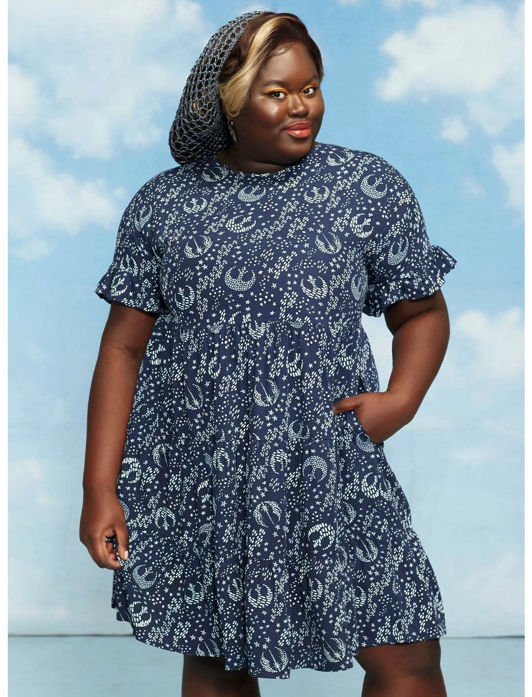 HUNIVERS Her Universe Star Wars Icons Tiered Dress Plus Size 1 HUNIVERS Her Universe Star Wars Icons Tiered Dress Plus Size