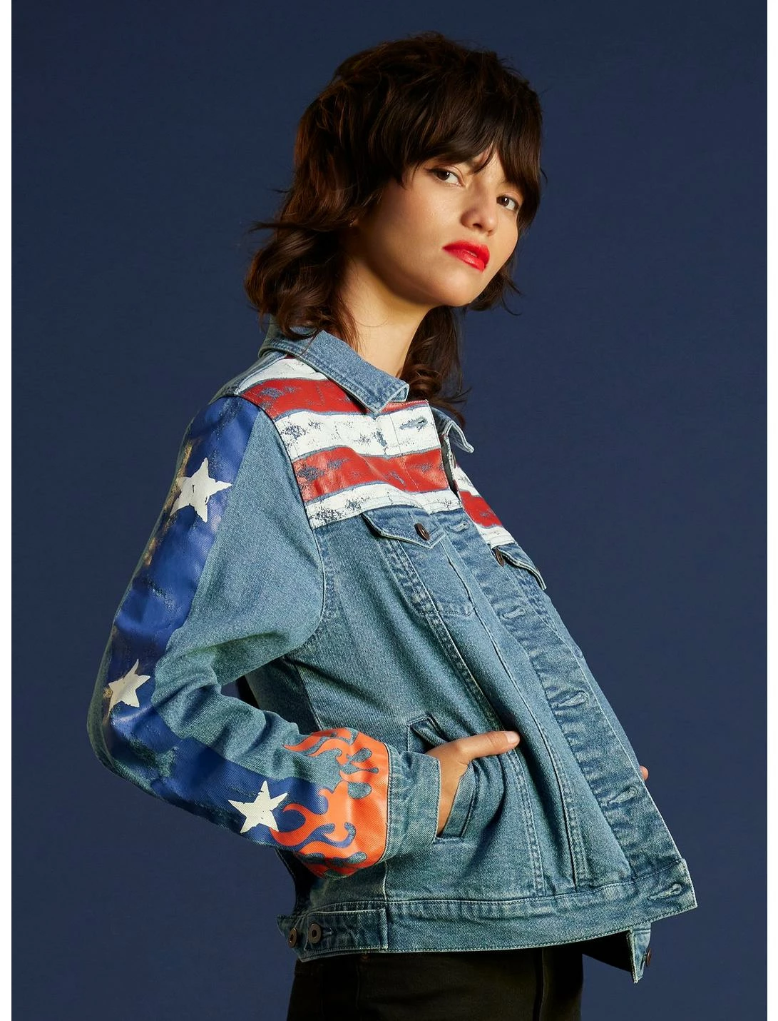 HUNIVERS Her Universe Marvel Doctor Strange In The Multiverse Of Madness America Chavez Denim Jacket 5 HUNIVERS Her Universe Marvel Doctor Strange In The Multiverse Of Madness America Chavez Denim Jacket - Image 5