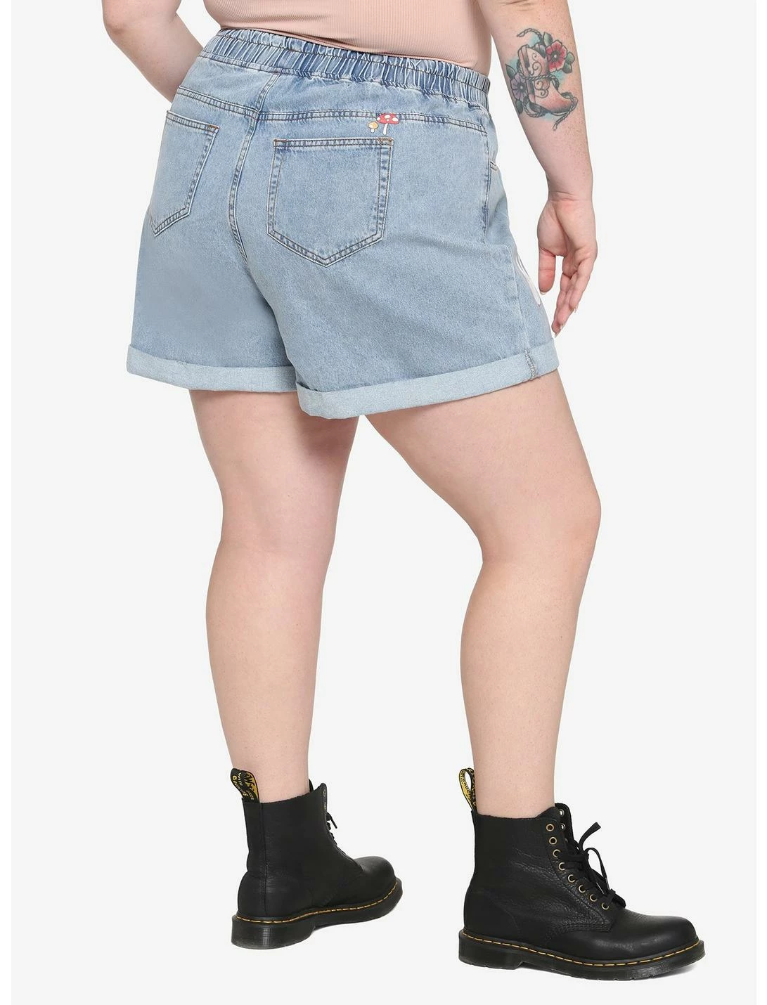 HUNIVERS Studio Ghibli My Neighbor Totoro Elastic High-Waisted Denim Shorts Plus Size 2 HUNIVERS Studio Ghibli My Neighbor Totoro Elastic High-Waisted Denim Shorts Plus Size - Image 2