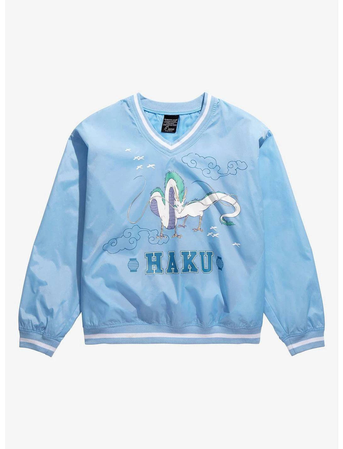 OURUNVRS Our Universe Studio Ghibli Spirited Away Haku Portrait V-Neck Windbreaker Crewneck 1 OURUNVRS Our Universe Studio Ghibli Spirited Away Haku Portrait V-Neck Windbreaker Crewneck