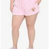 HUNIVERS Care Bears Tenderheart Bear Fuzzy Lounge Shorts Plus Size