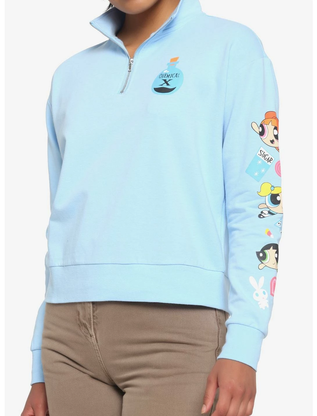 HUNIVERS The Powerpuff Girls Half-Zipper Sweatshirt 1 HUNIVERS The Powerpuff Girls Half-Zipper Sweatshirt