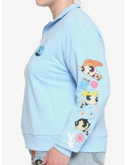 HUNIVERS The Powerpuff Girls Half-Zipper Sweatshirt Plus Size 9 HUNIVERS The Powerpuff Girls Half-Zipper Sweatshirt Plus Size -Dresses Online Store 17104912 av4
