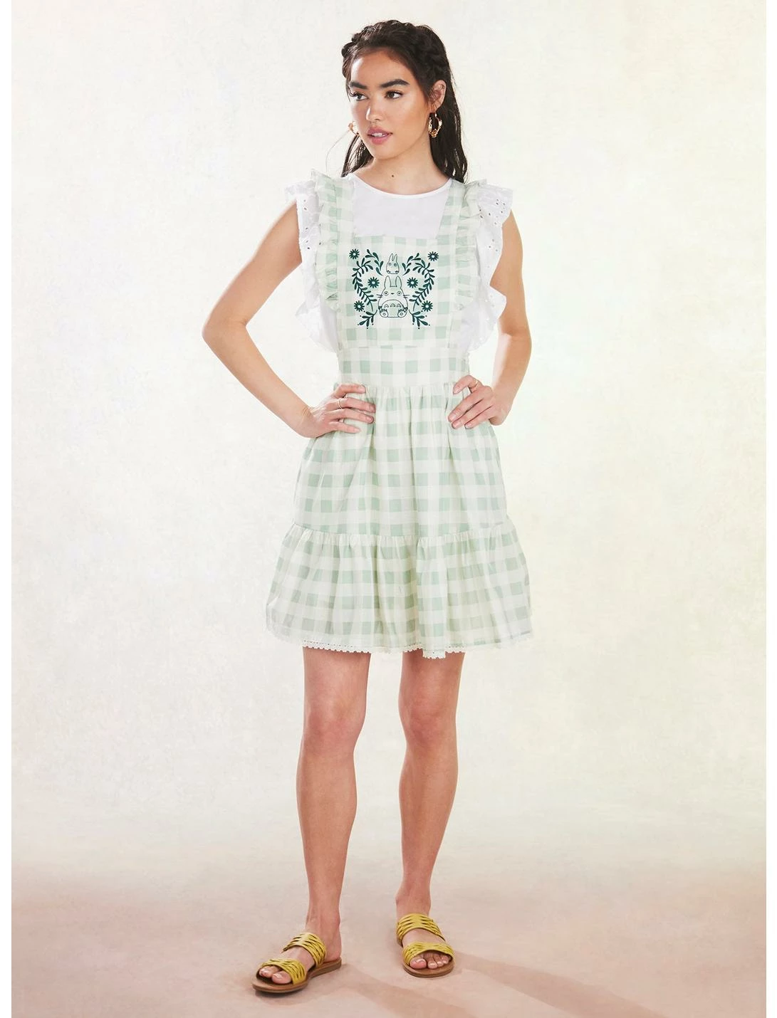 HUNIVERS Her Universe My Neighbor Totoro Gingham Pinafore Skirtall 2 HUNIVERS Her Universe My Neighbor Totoro Gingham Pinafore Skirtall - Image 2