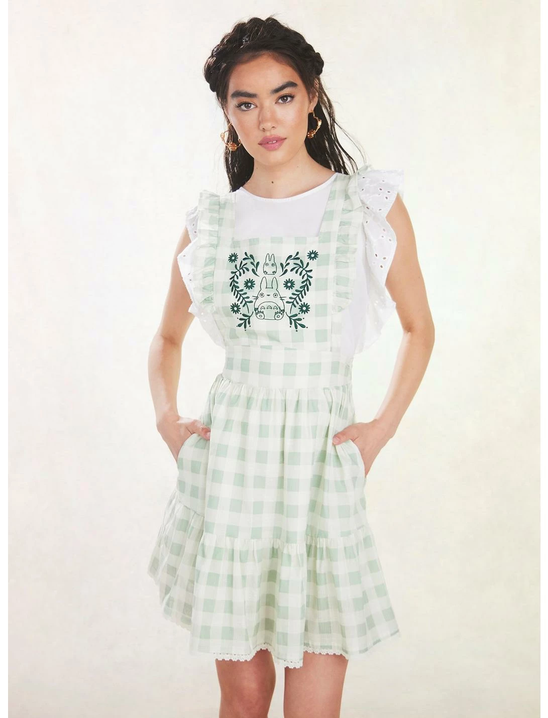 HUNIVERS Her Universe My Neighbor Totoro Gingham Pinafore Skirtall 1 HUNIVERS Her Universe My Neighbor Totoro Gingham Pinafore Skirtall