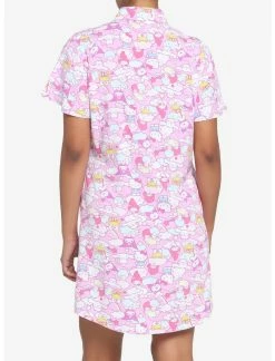 HUNIVERS Hello Kitty And Friends Pastel Collage Button-Up Dress -Dresses Online Store 17604614 av2