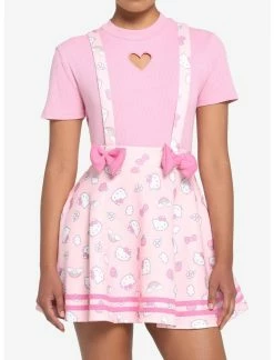 HUNIVERS Hello Kitty Puffy Bow Suspender Skirt