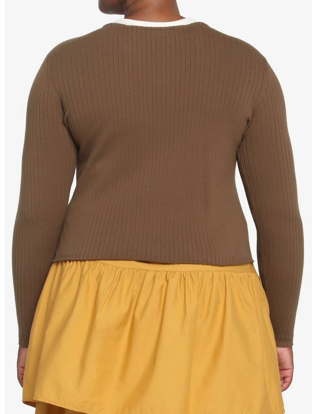 HUNIVERS Shrek Sunflower Tie-Front Skimmer Cardigan Plus Size 3 HUNIVERS Shrek Sunflower Tie-Front Skimmer Cardigan Plus Size - Image 3