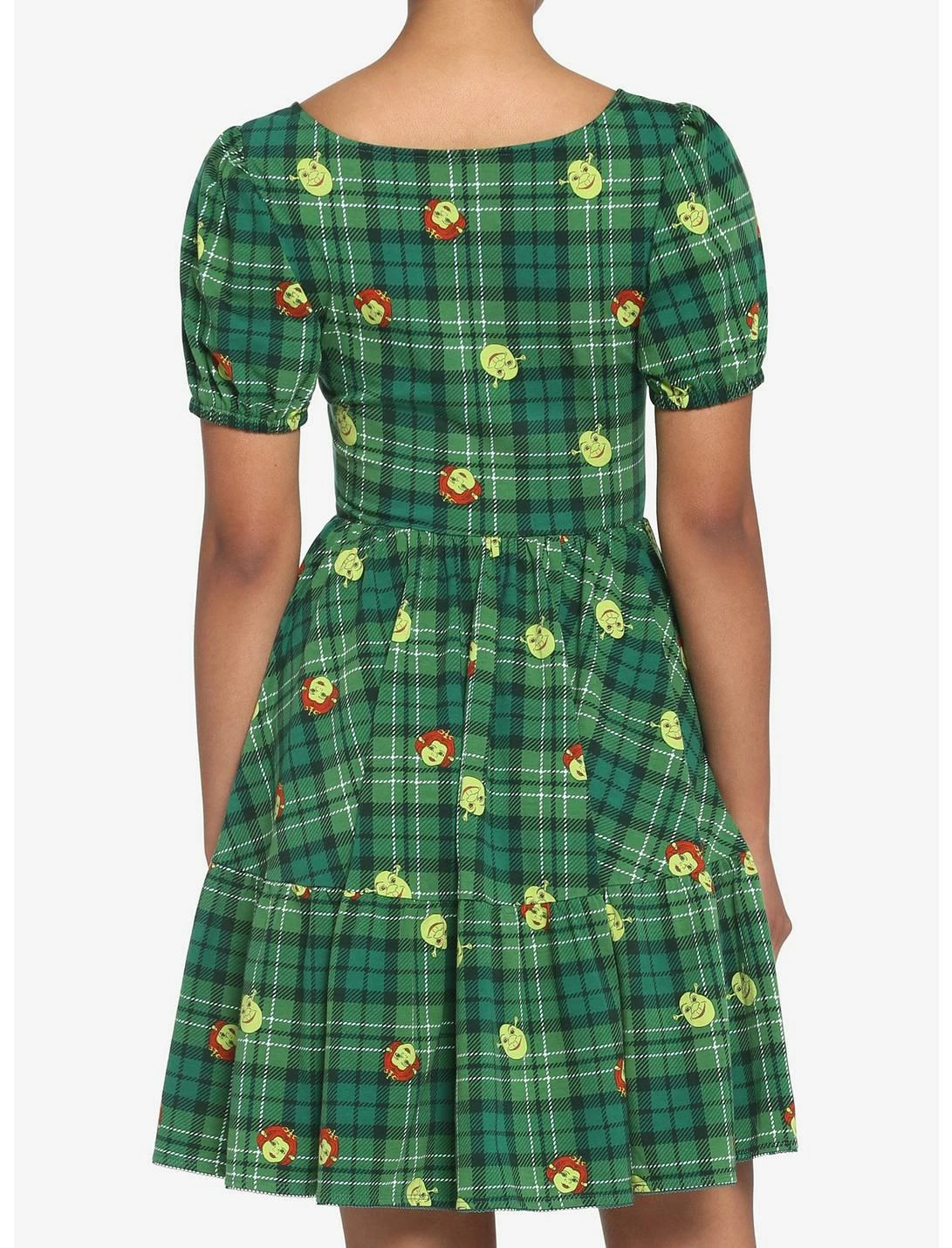 HUNIVERS Shrek Fiona Plaid Tiered Dress 3 HUNIVERS Shrek Fiona Plaid Tiered Dress - Image 3