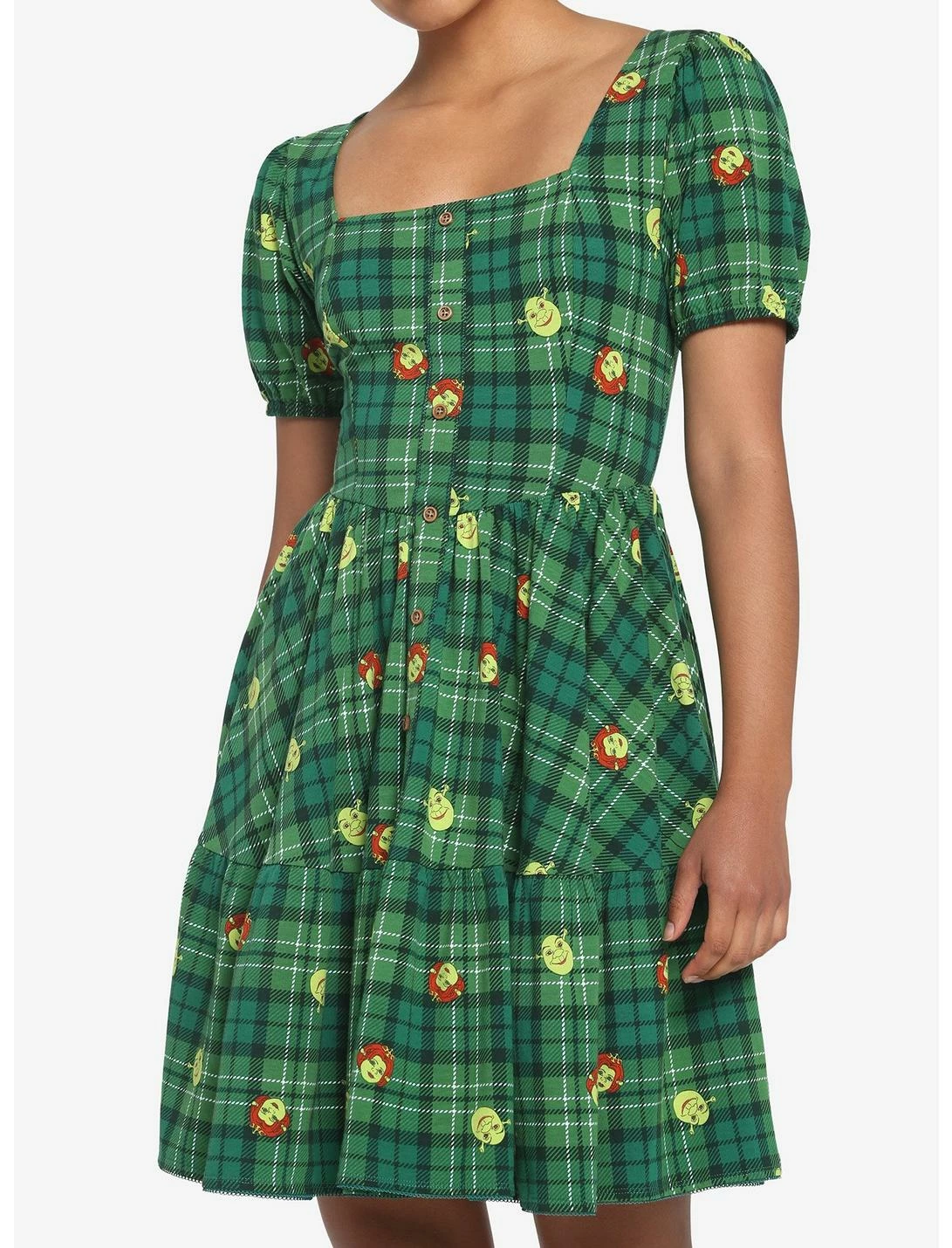 HUNIVERS Shrek Fiona Plaid Tiered Dress 1 HUNIVERS Shrek Fiona Plaid Tiered Dress