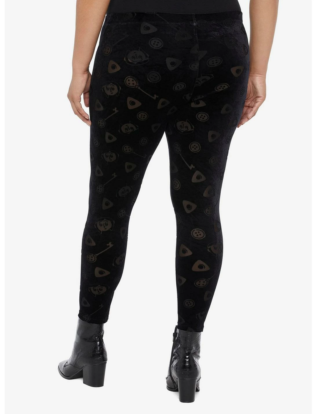 HUNIVERS Coraline Velvet Mesh Icon Leggings Plus Size 2 HUNIVERS Coraline Velvet Mesh Icon Leggings Plus Size - Image 2