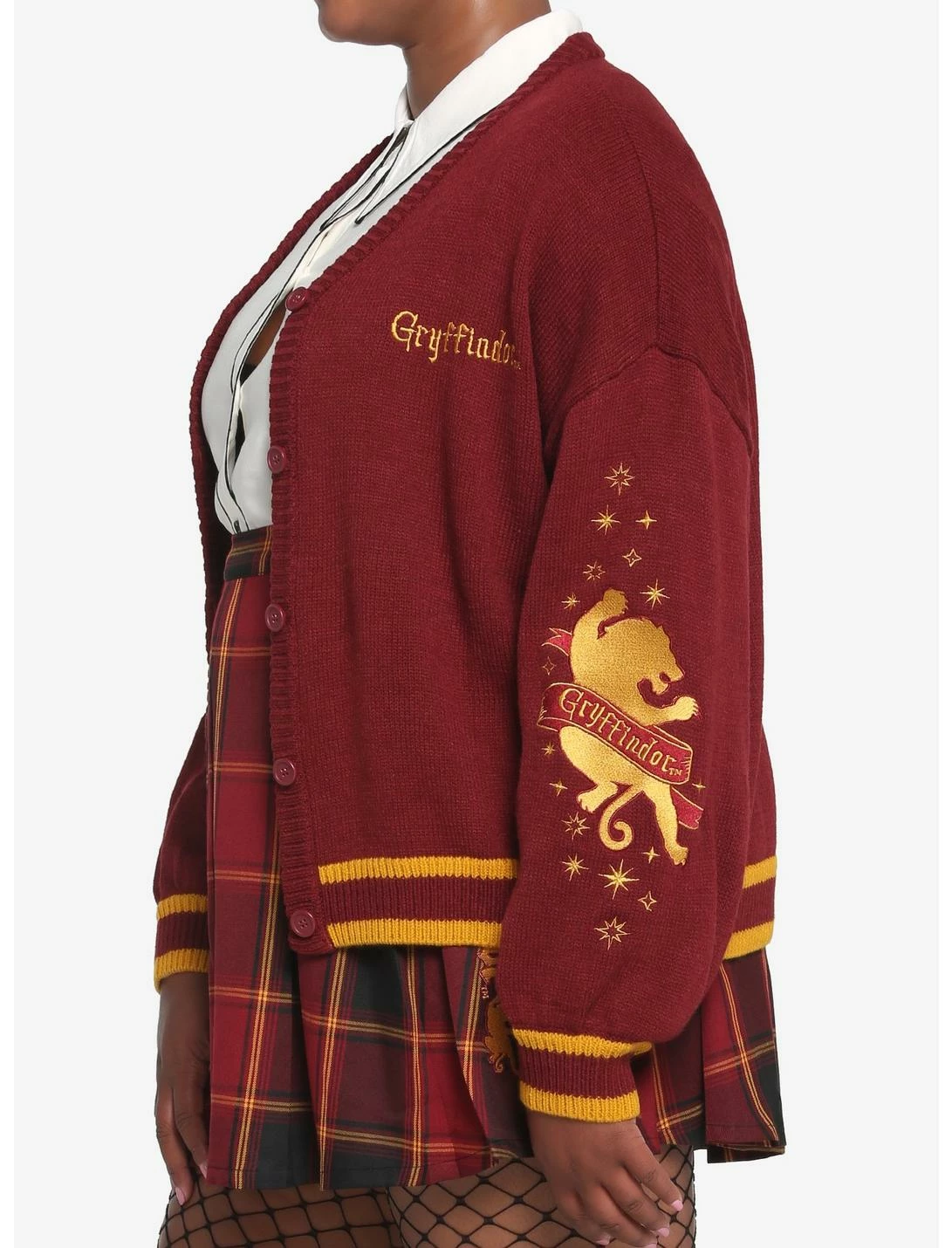 HUNIVERS Harry Potter Gryffindor Skimmer Cardigan Plus Size 3 HUNIVERS Harry Potter Gryffindor Skimmer Cardigan Plus Size - Image 3
