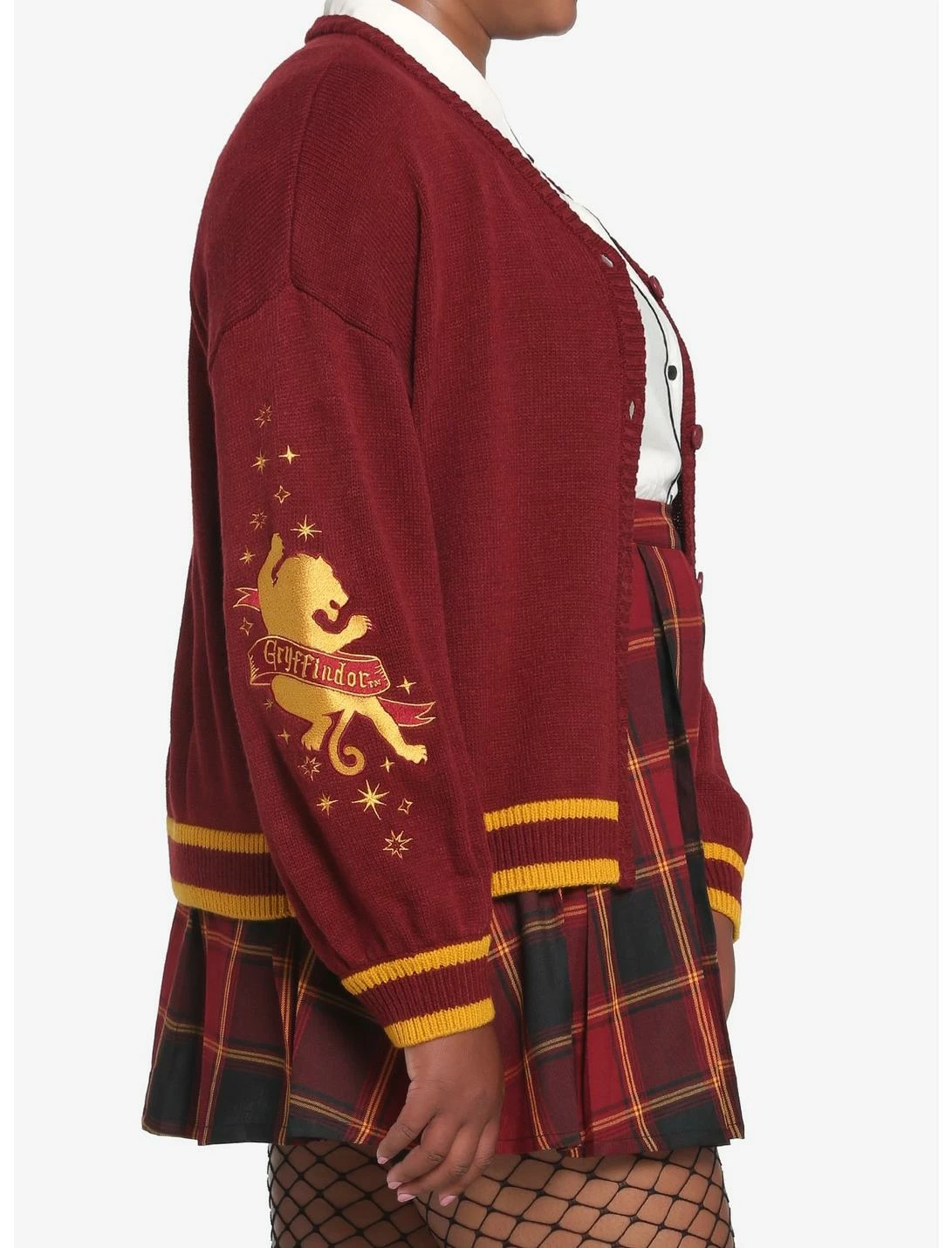 HUNIVERS Harry Potter Gryffindor Skimmer Cardigan Plus Size 4 HUNIVERS Harry Potter Gryffindor Skimmer Cardigan Plus Size - Image 4