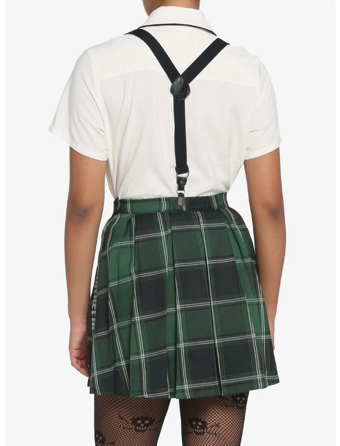 HUNIVERS Harry Potter Slytherin Pleated Suspender Skirt 3 HUNIVERS Harry Potter Slytherin Pleated Suspender Skirt - Image 3