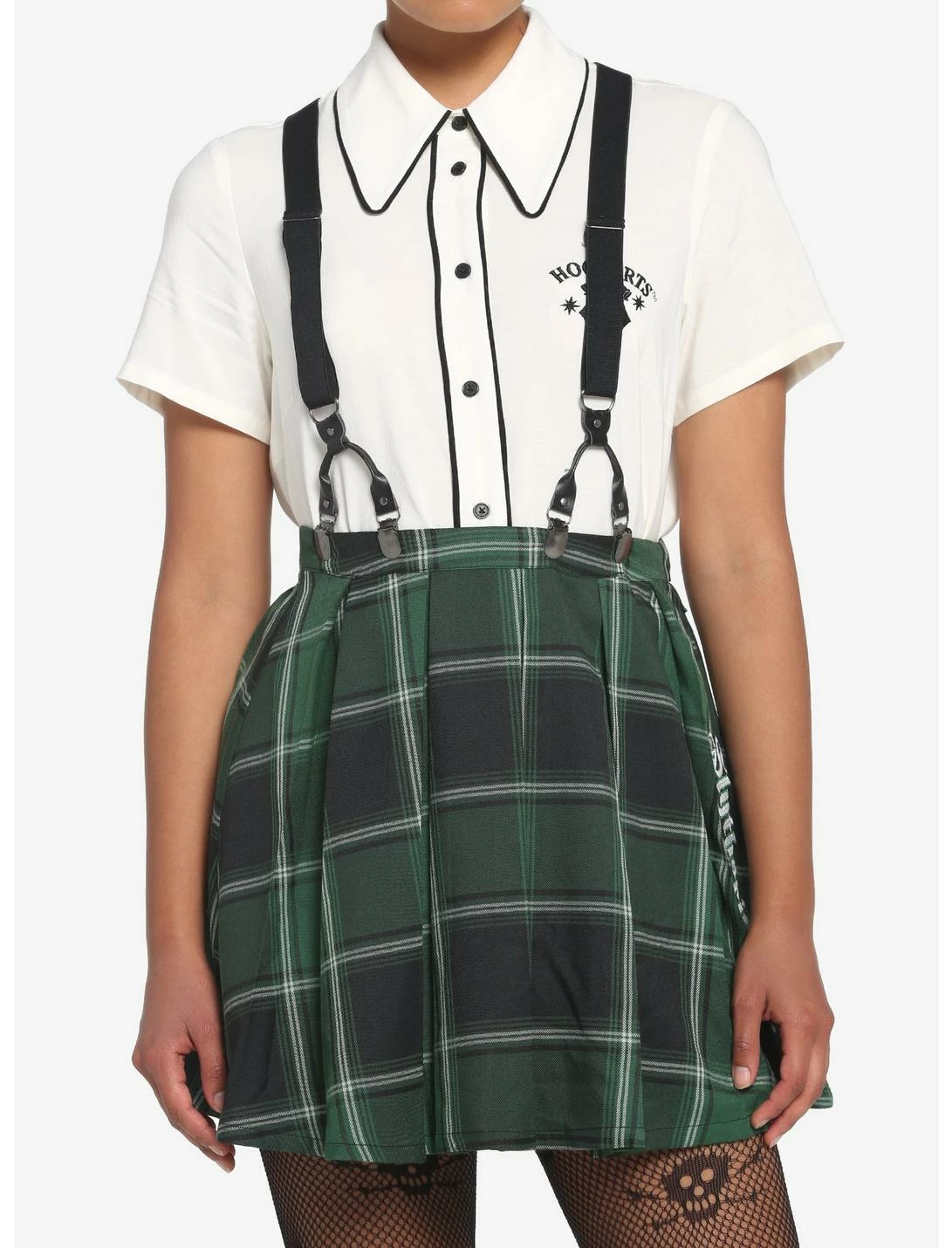 HUNIVERS Harry Potter Slytherin Pleated Suspender Skirt 1 HUNIVERS Harry Potter Slytherin Pleated Suspender Skirt