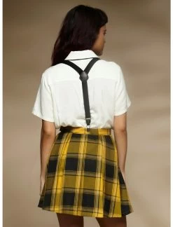 HUNIVERS Harry Potter Hufflepuff Pleated Suspender Skirt 6 HUNIVERS Harry Potter Hufflepuff Pleated Suspender Skirt -Dresses Online Store 17753484 av2