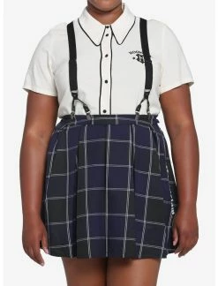HUNIVERS Harry Potter Ravenclaw Pleated Suspender Skirt Plus Size