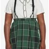 HUNIVERS Harry Potter Slytherin Pleated Suspender Skirt Plus Size