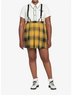 HUNIVERS Harry Potter Hufflepuff Pleated Suspender Skirt Plus Size -Dresses Online Store 17753513 av2