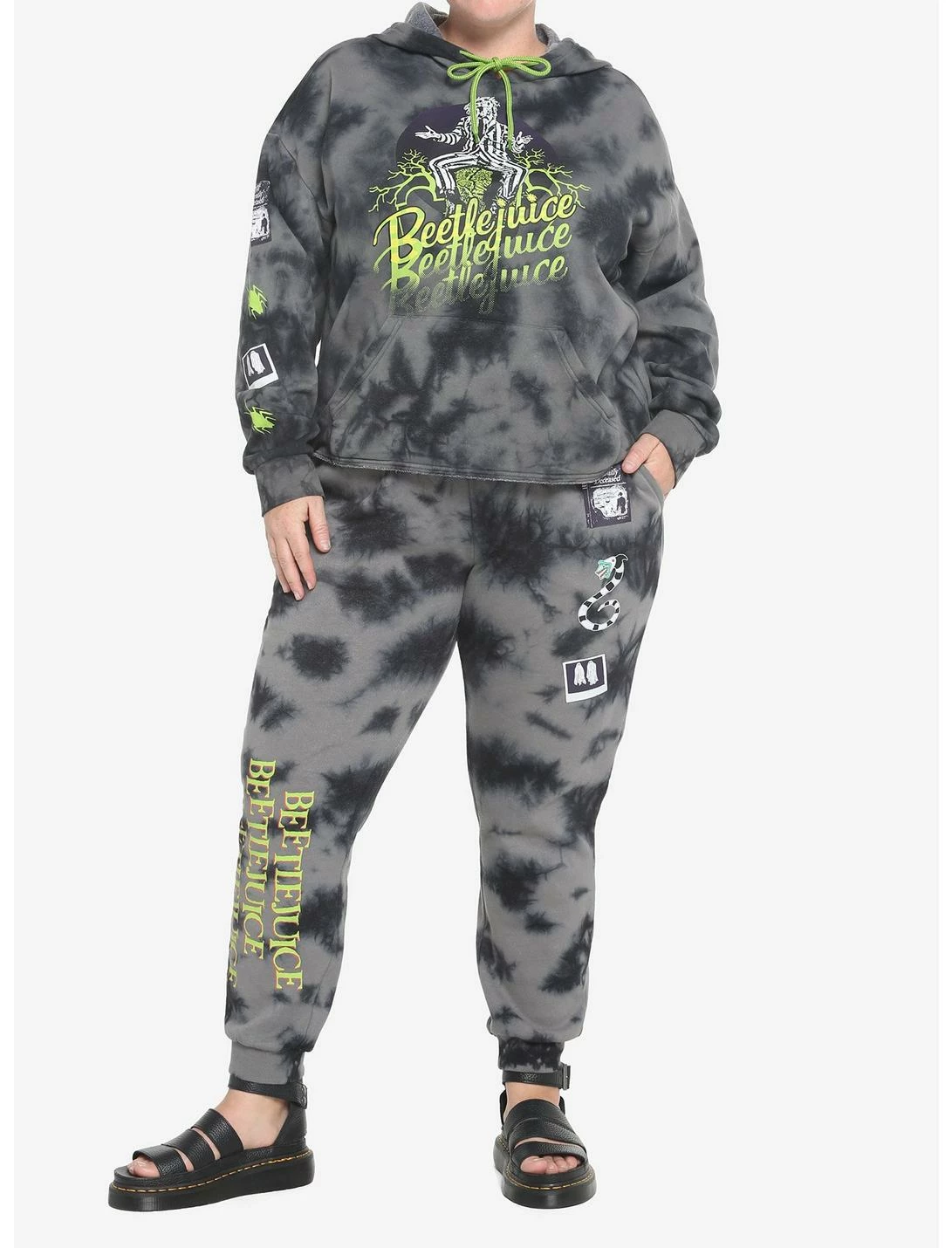 HUNIVERS Beetlejuice Icons Tie-Dye Sweatpants Plus Size 2 HUNIVERS Beetlejuice Icons Tie-Dye Sweatpants Plus Size - Image 2