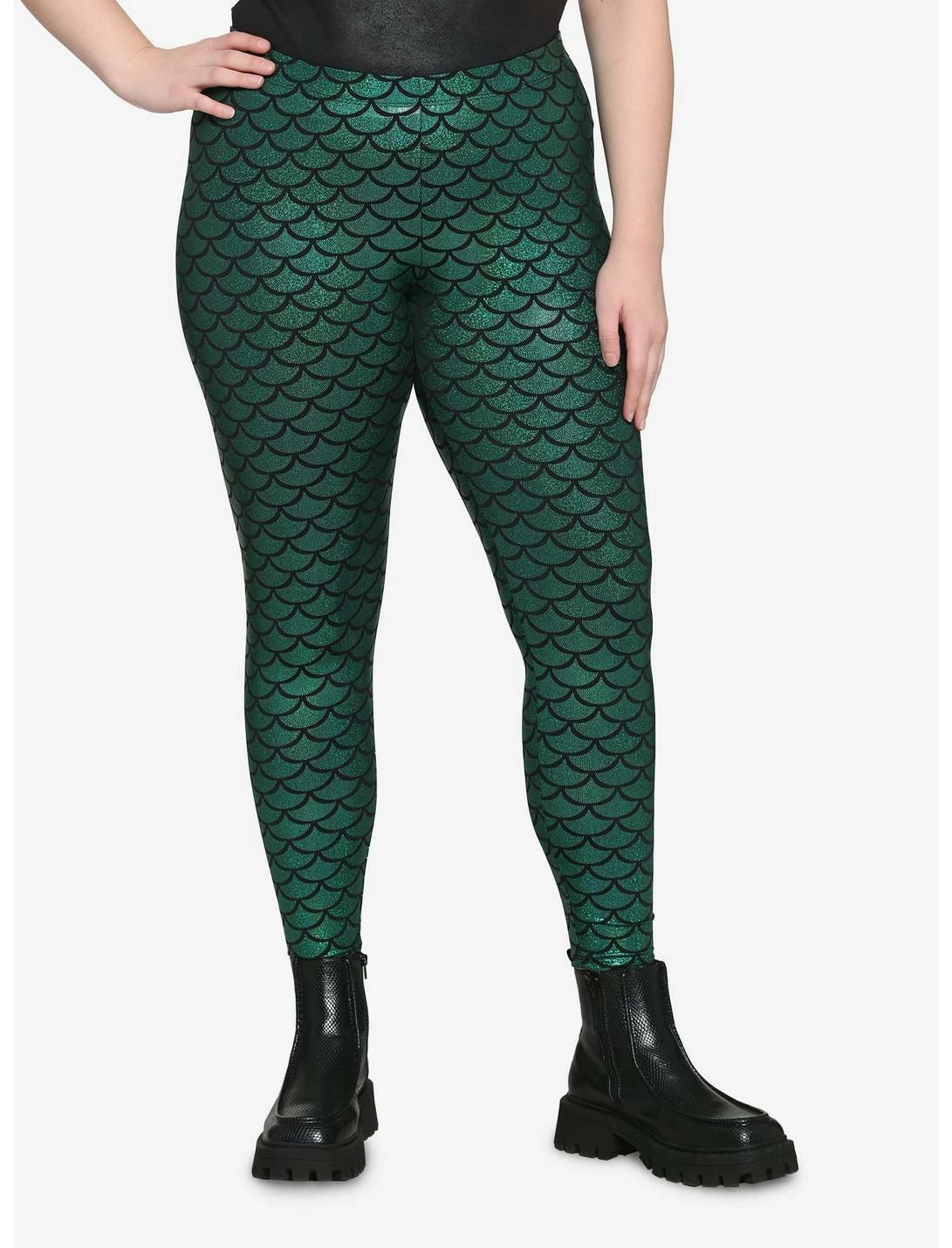 HUNIVERS Mermaid Scale Leggings Plus Size 1 HUNIVERS Mermaid Scale Leggings Plus Size