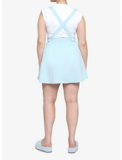HUNIVERS Light Blue Suspender Skirt Plus Size -Dresses Online Store 18101042 av2